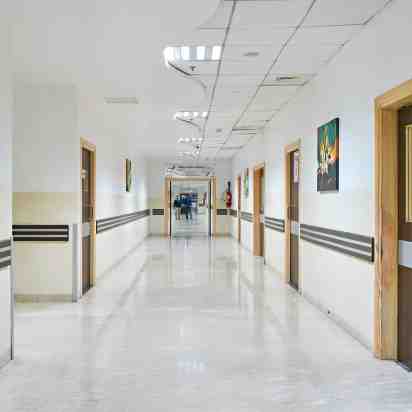 Hospital Corridor in Paras HMRI Hospital