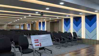 Seminar Hall Interior in Rajiv Gandhi Cancer Institute and Research Centre (RGCI & RC)